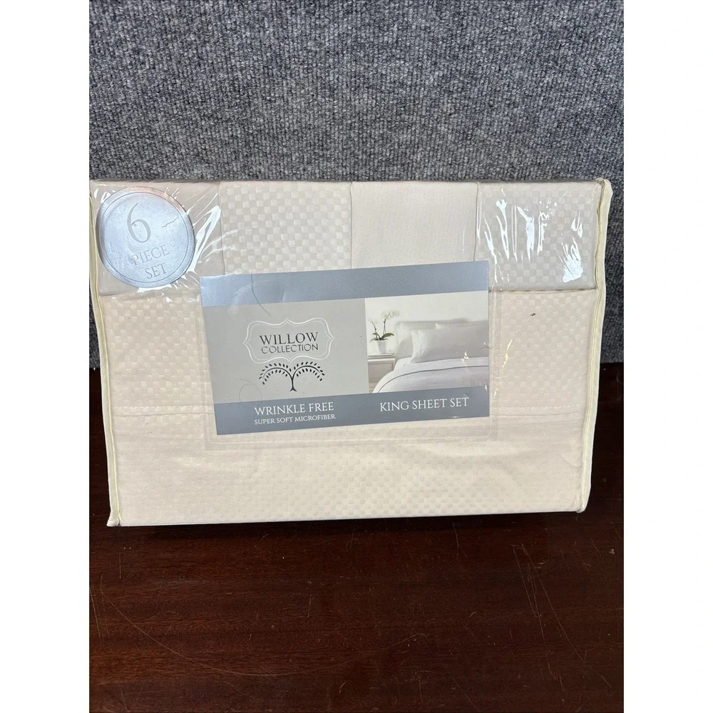 Home Dynamix Willow Collection 6-Piece Bed King Sheet Set~Super Soft Microfiber